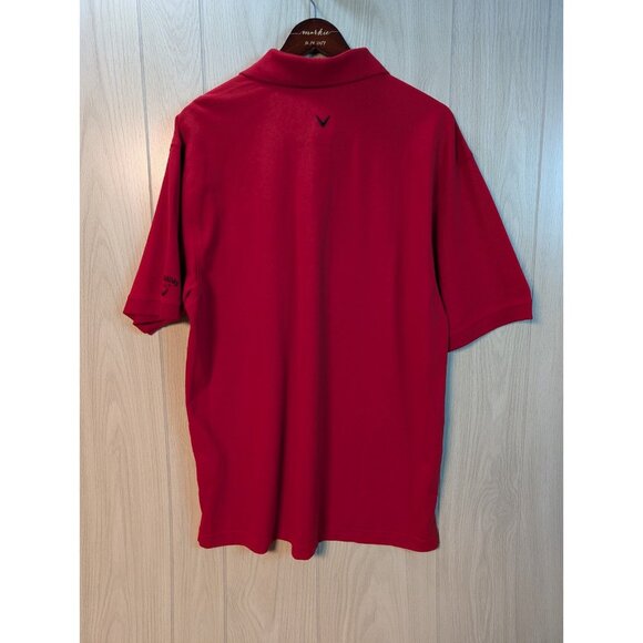 Callaway Polo Shirt Mens Large Red Performance Golf Sport Embroidered New - Picture 5 of 8
